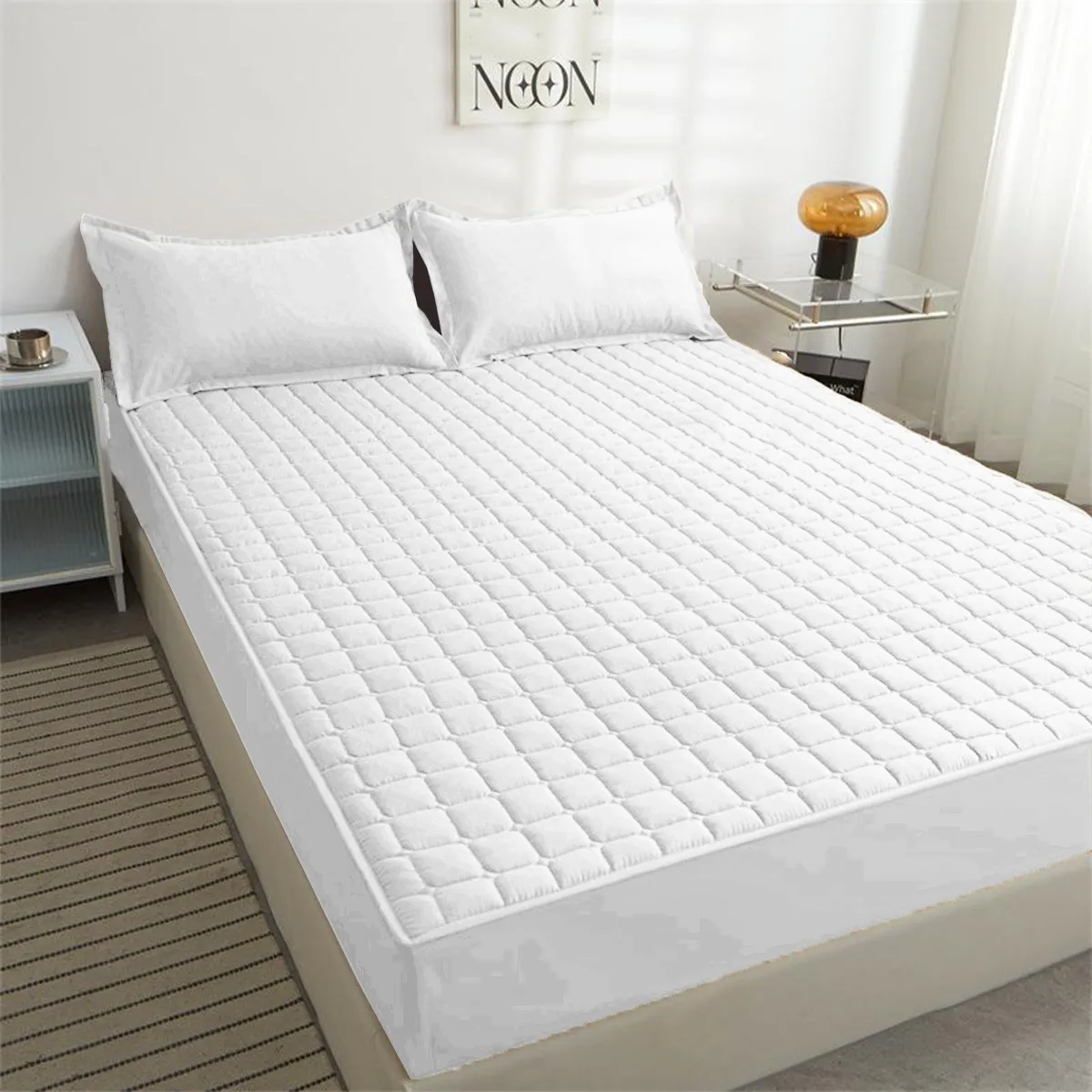 Capa Protetora de Colchão Casal Impermeável Matelada para Box com Elástico