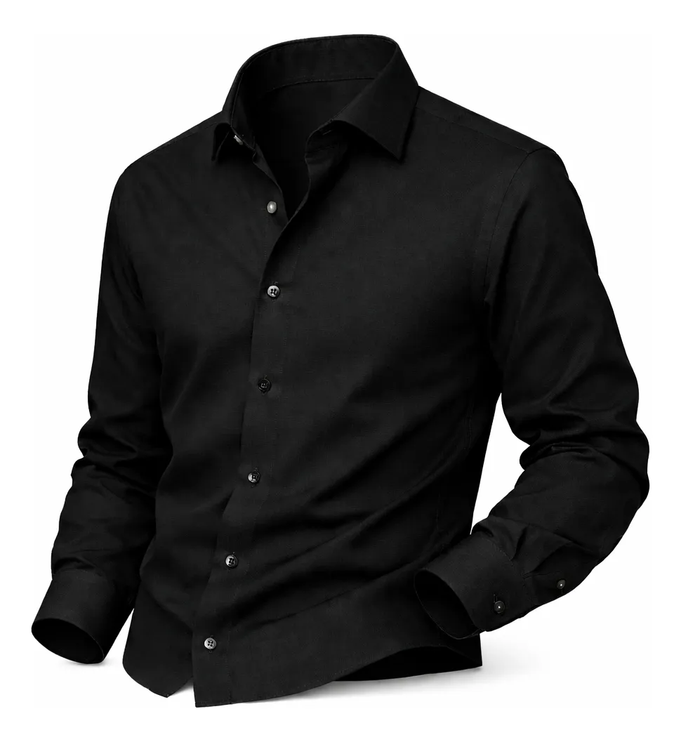 Camisa Social Masculina Slim Fit Premium Manga Longa e Curta para Uso Social e Casual
