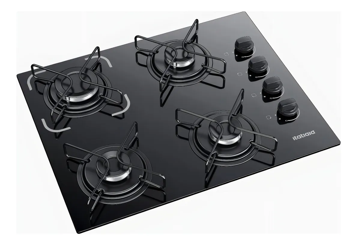 Cooktop Itatiaia Essencial 4 Bocas Preto a Gás