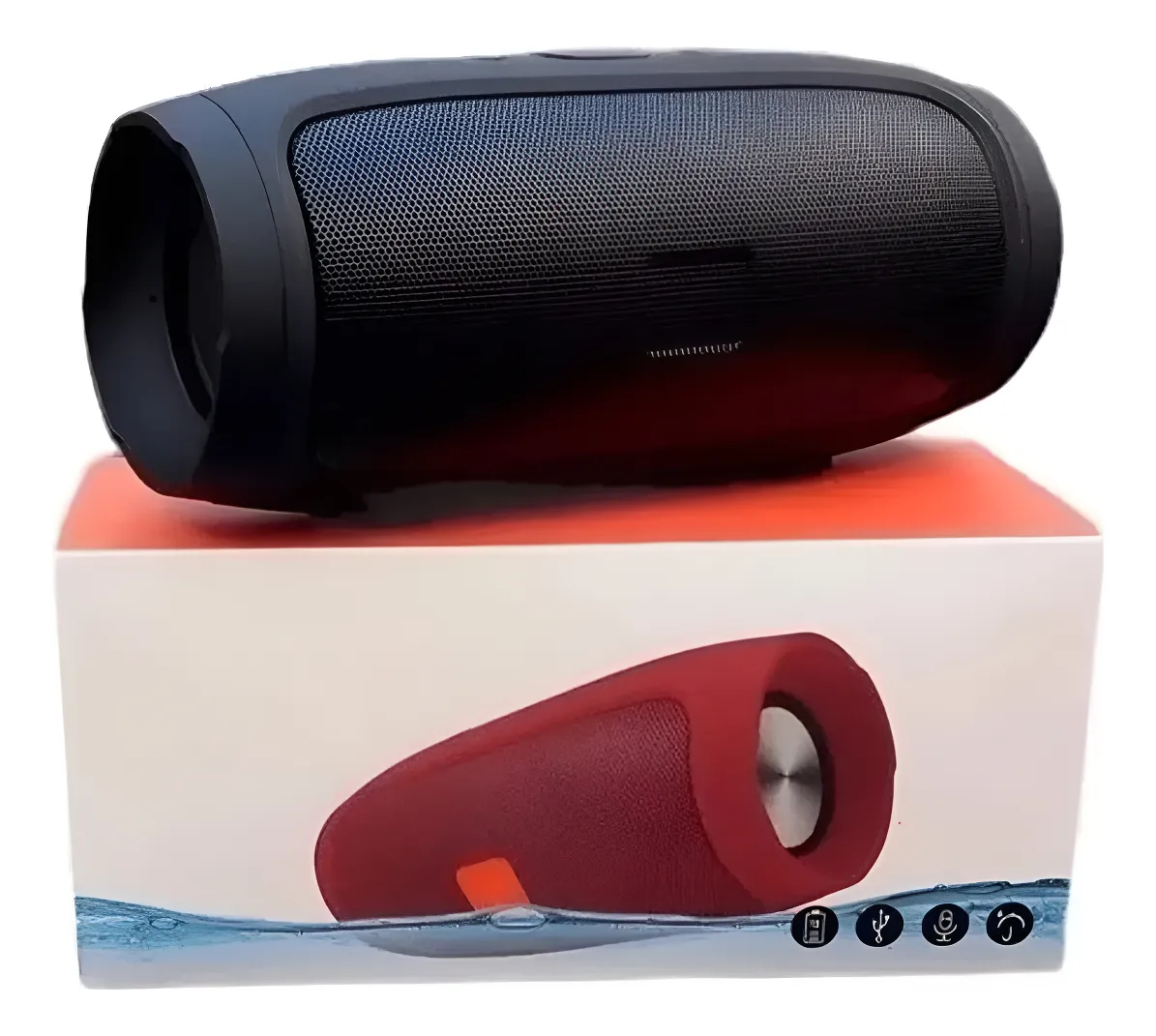 Caixa de Som Bluetooth Portátil 20W com Rádio FM USB e Cartão SD