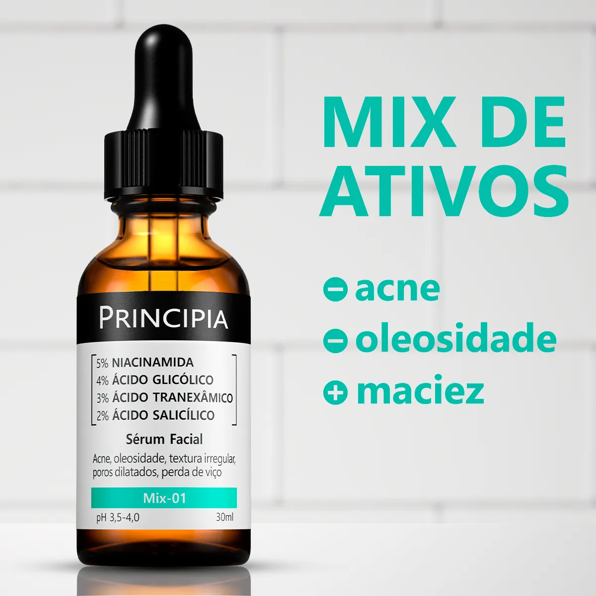 Sérum Facial Principia Mix-01 Antiacne Niacinamida 30ml