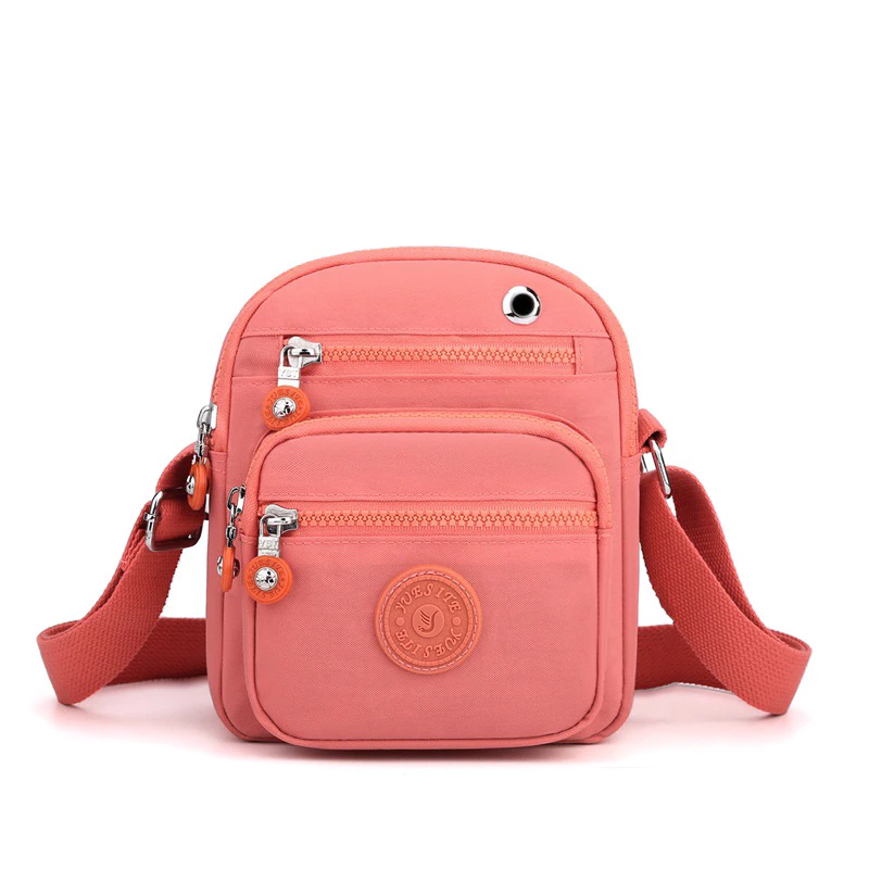 Bolsa Feminina Pequena Nylon Impermeável Transversal Tiracolo Casual