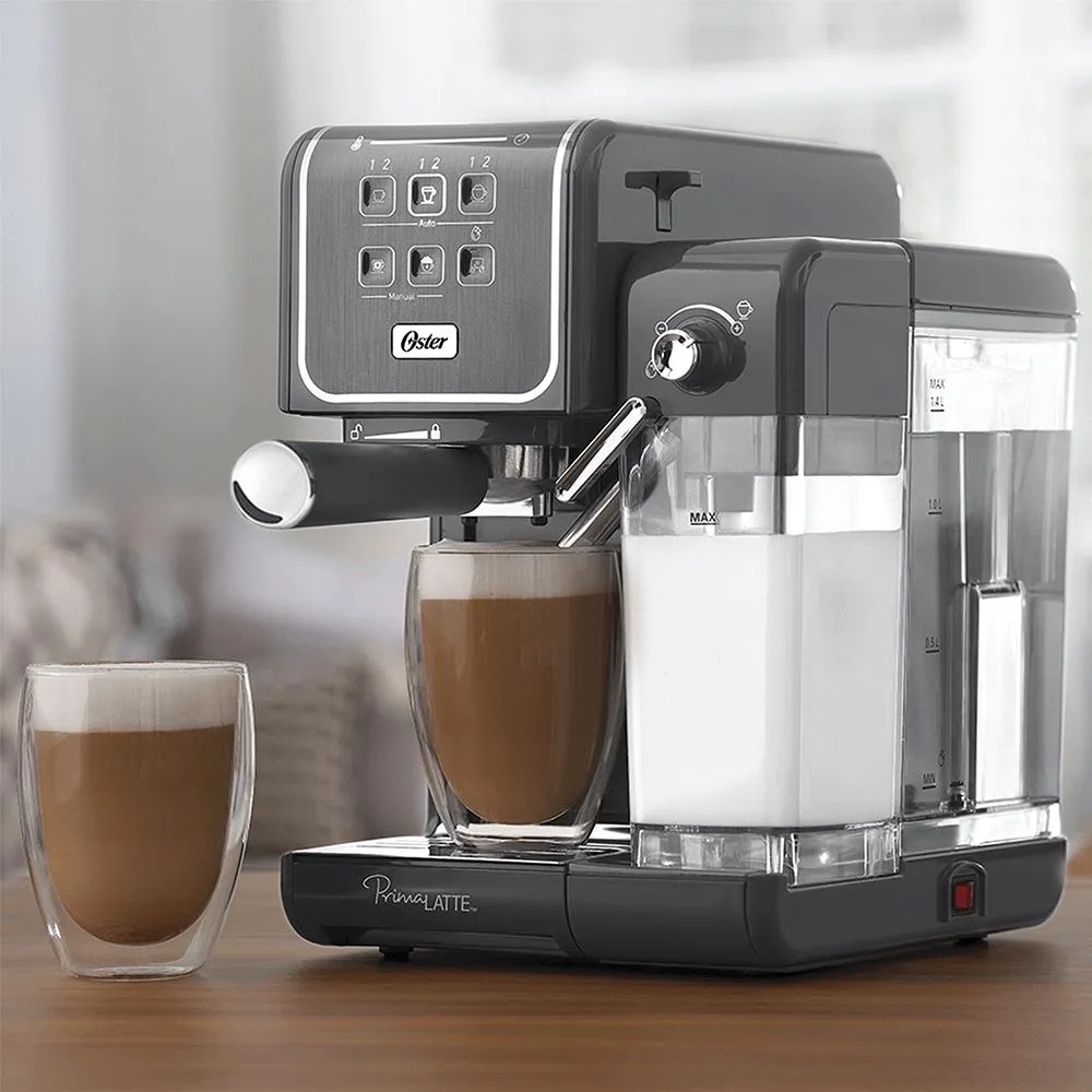 Cafeteira Expresso Oster PrimaLatte Touch 19 Bar com Painel Touch e Espumador de Leite